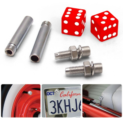 Red Dice 2 Valve Cap, Door Plunger, Plate Bolt Combo Kit