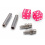 Pink Dice 2 Valve Cap, Door Plunger, Plate Bolt Combo Kit
