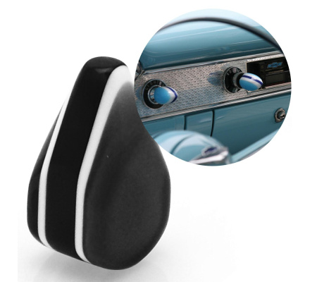 Black Small Tear Shape Dash Knob