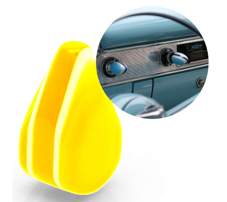 Yellow Small Tear Shape Dash Knob