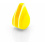 Yellow Small Tear Shape Dash Knob