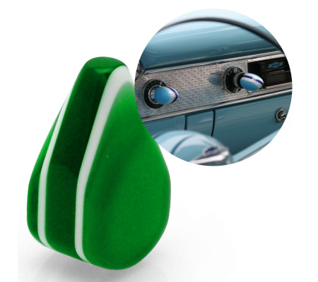 Green Small Tear Shape Dash Knob