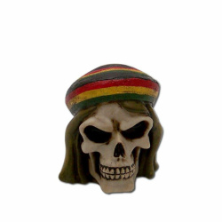 Rasta Man Skull Custom Shift Knob and Topper