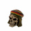 Rasta Man Skull Custom Shift Knob and Topper