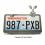 Cross Piston License Plate Topper