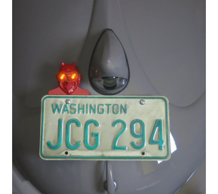 Illuminated El Diablo Devil License Plate Topper - Bright Red LED