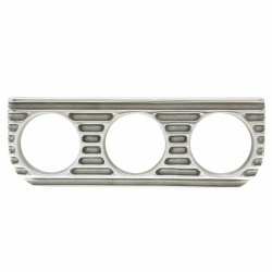 Finned Alloy Triple Gauge Bezel Pod Dash Panel Mount - 52mm