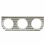 Finned Alloy Triple Gauge Bezel Pod Dash Panel Mount - 52mm