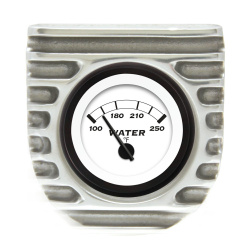 Vintage Finned Singe Bezel Mount W/ Aurora Water Gauge