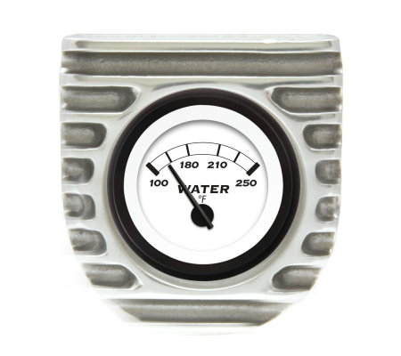 Vintage Finned Singe Bezel Mount W/ Aurora Water Gauge