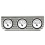 Vintage Finned 3 Gauge Bezel Mount w/ Aurora Oil, Volt and Water Gauges