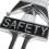 Safety Star Chromed License Plate Topper