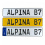 European Vintage Style License Plate (White)