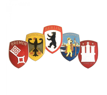 Berlin, Deutschland, Breman, Hamburg, St. Christophorus Hood Emblem Crest 5 Pack