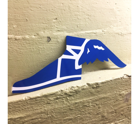 Retro Goodyear Flying Shoe Metal Sign