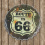 Route 66 Bottle Cap Display Sign - Baked Enamel