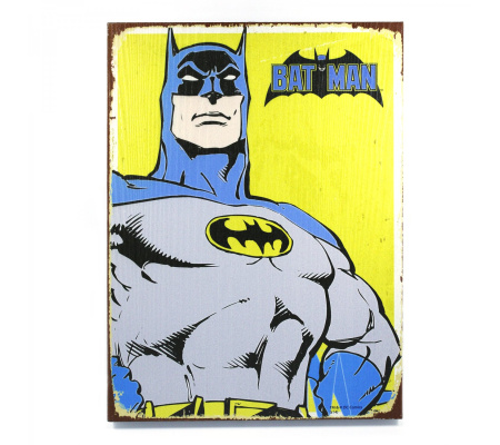 Retro Batman Wooden Sign