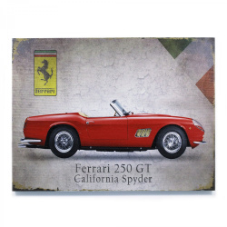 Signature Ferrari Wooden Sign