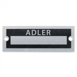 Blank Data Vin Plate - Adler