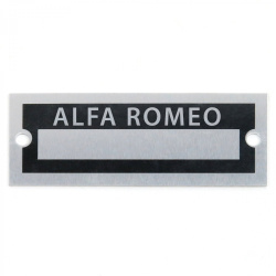 Blank Data Vin Plate - Alfa Romeo