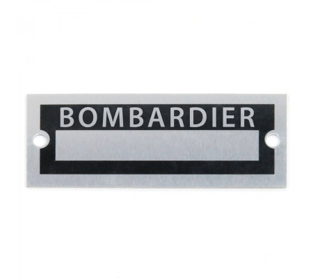 Blank Data Vin Plate - Bombardier