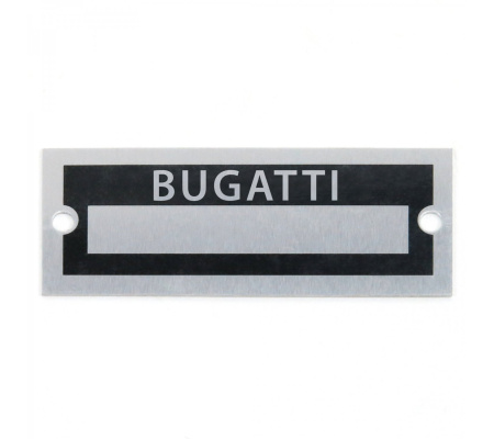Blank Data Vin Plate - Bugatti