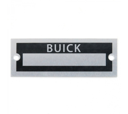 Blank Data Vin Plate - Buick