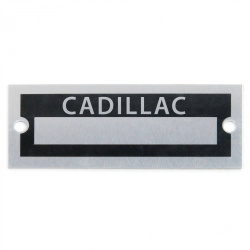 Blank Data Vin Plate - Cadillac
