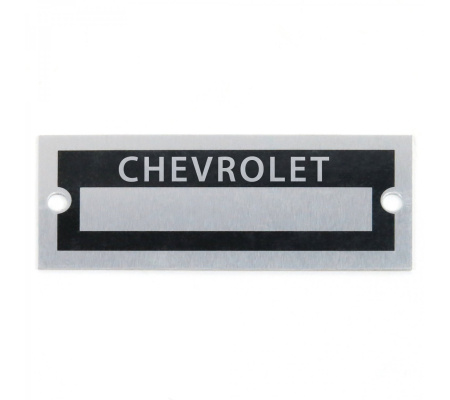 Blank Data Vin Plate - Chevrolet