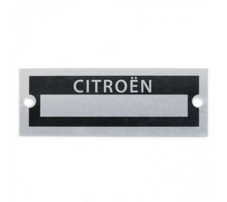 Blank Data Vin Plate - Citroen