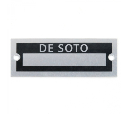 Blank Data Vin Plate - De Soto
