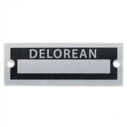 Blank Data Vin Plate - Delorean
