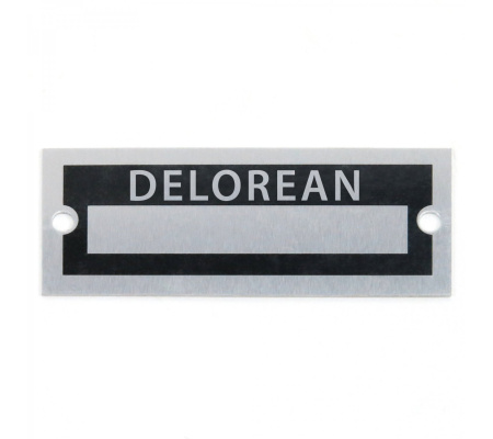 Blank Data Vin Plate - Delorean