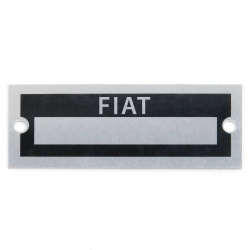 Blank Data Vin Plate - Fiat