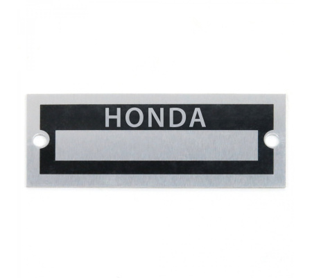 Blank Data Vin Plate - Honda