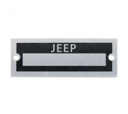 Blank Data Vin Plate - Jeep