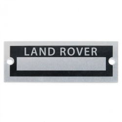 Blank Data Vin Plate - Land Rover
