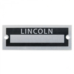 Blank Data Vin Plate - Lincoln
