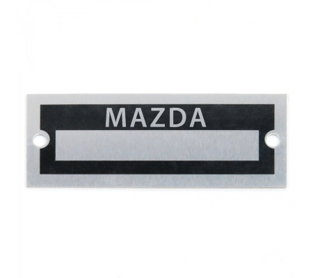 Blank Data Vin Plate - Mazda