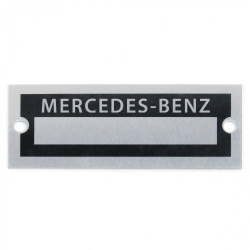 Blank Data Vin Plate - Mercedes Benz