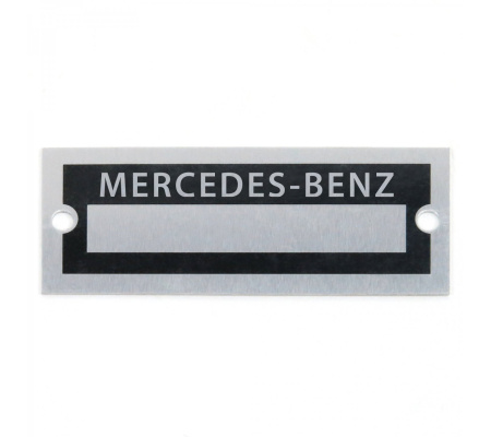Blank Data Vin Plate - Mercedes Benz