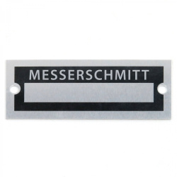 Blank Data Vin Plate - Messerschmitt