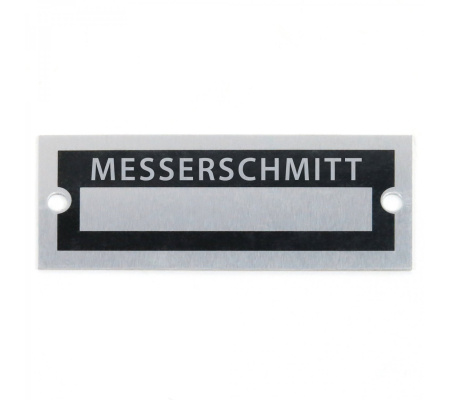 Blank Data Vin Plate - Messerschmitt