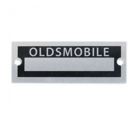 Blank Data Vin Plate - Oldsmobile