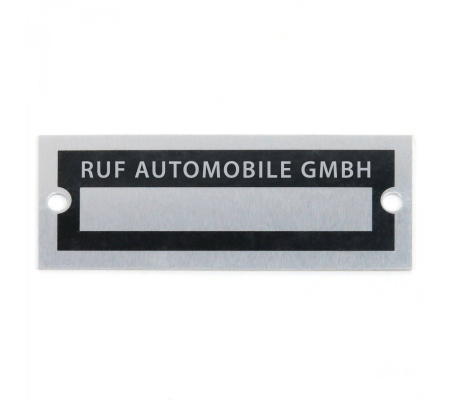 Blank Data Vin Plate - RUF Automobile GmbH