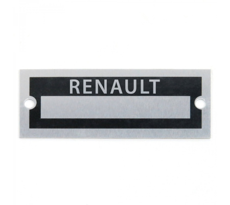 Blank Data Vin Plate - Renault