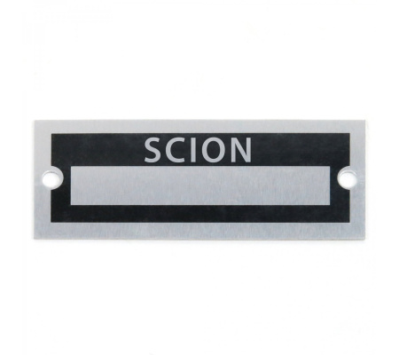 Blank Data Vin Plate - Scion
