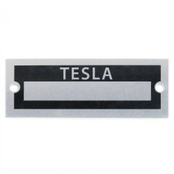 Blank Data Vin Plate - Tesla