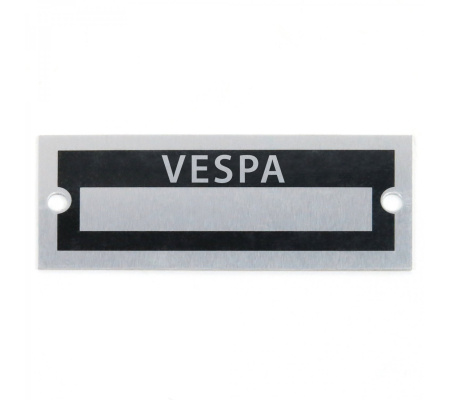 Blank Data Vin Plate - Vespa