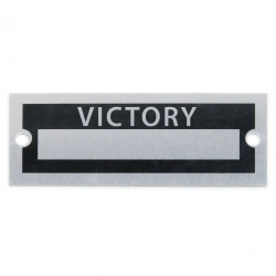 Blank Data Vin Plate - Victory